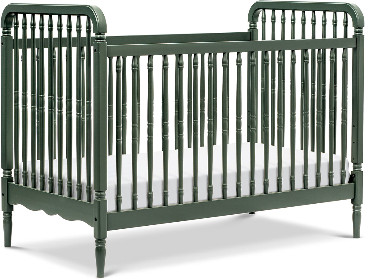 Namesake Liberty 3-in-1 Convertible Spindle Crib w/Toddler Bed Conversion Kit - Forest Green