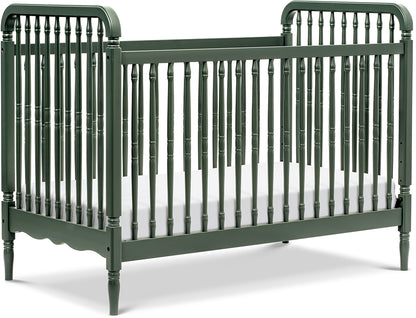 Namesake Liberty 3-in-1 Convertible Spindle Crib w/Toddler Bed Conversion Kit - Forest Green