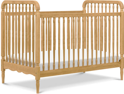 Namesake Liberty 3-in-1 Convertible Spindle Crib w/Toddler Bed Conversion Kit - Honey