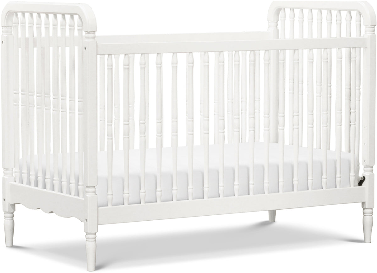 Namesake Liberty 3-in-1 Convertible Spindle Crib w/Toddler Bed Conversion Kit - Warm White