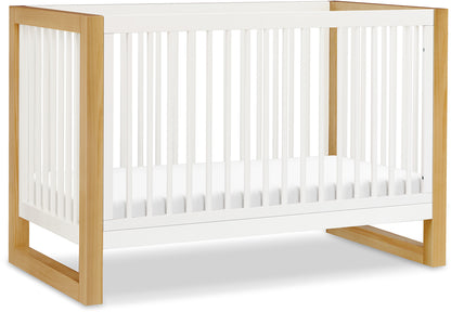 Namesake Nantucket 3-in-1 Convertible Crib w/Toddler Bed Conversion Kit - Warm White / Honey