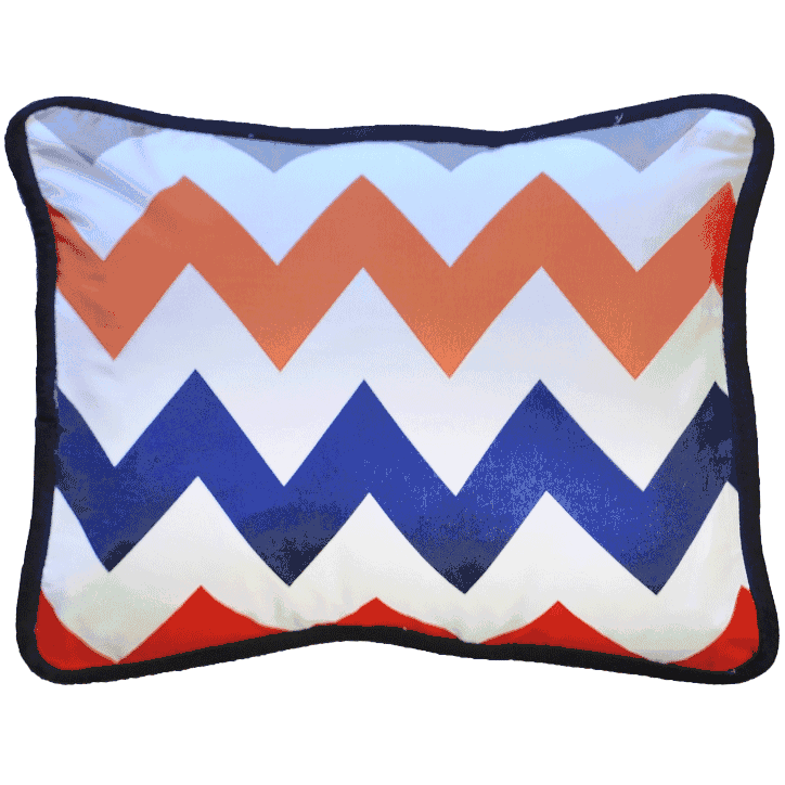 New Arrivals Zig Zag Rugby Throw Pillow - 16 x 16