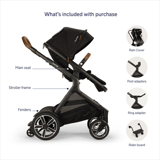 Nuna DEMI Next Stroller with Rider Board - Caviar