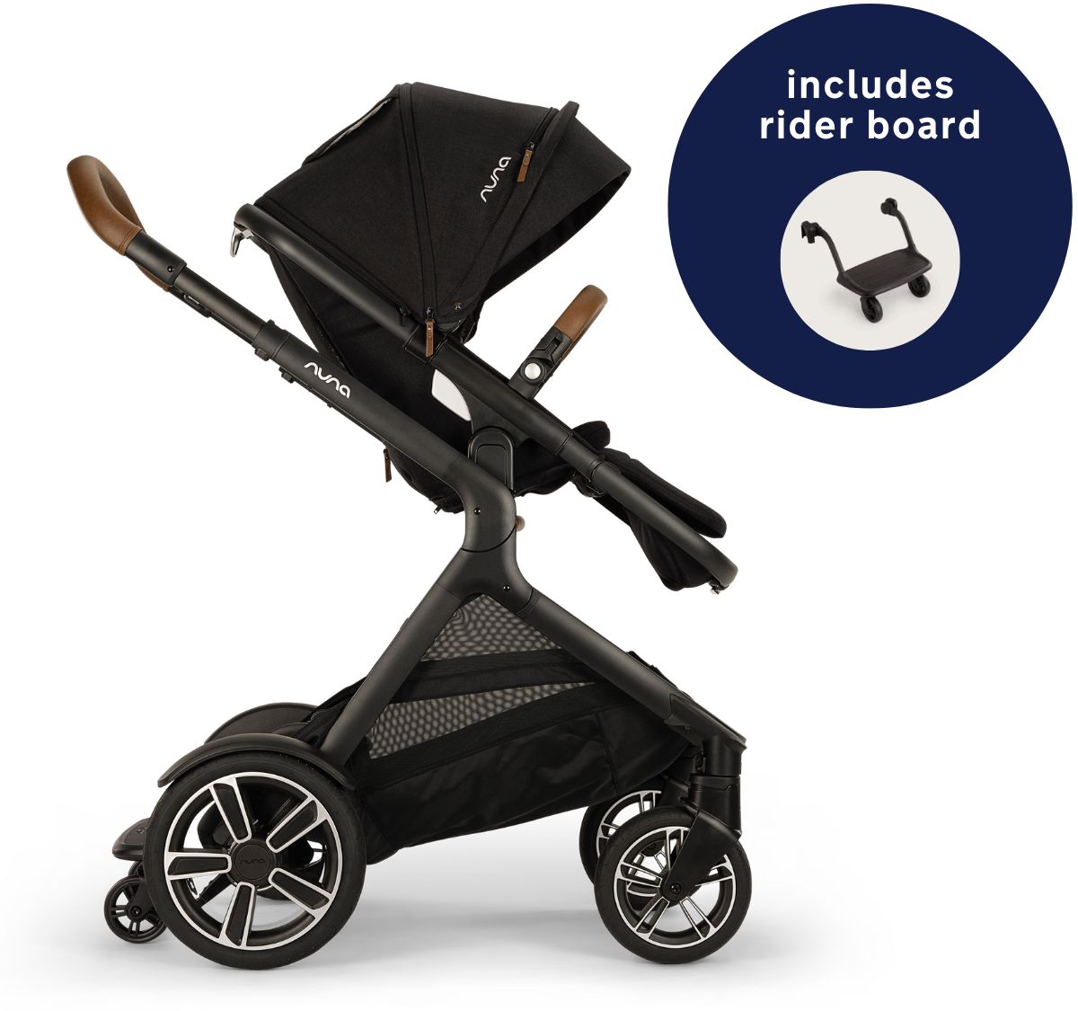 Nuna DEMI Next Stroller with Rider Board - Caviar