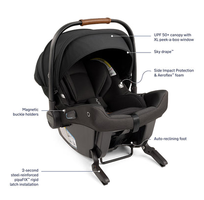 Nuna MIXX next + PIPA urbn Travel System - Caviar