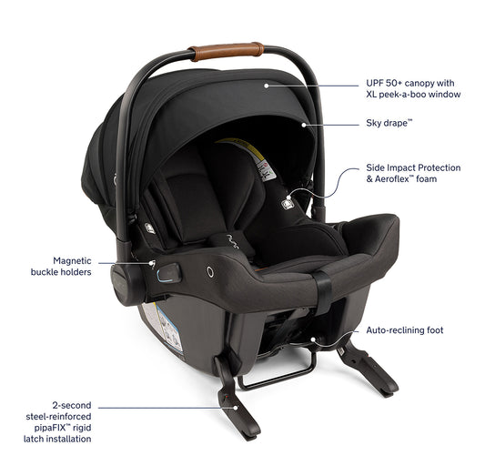 Nuna MIXX next + PIPA urbn Travel System - Caviar