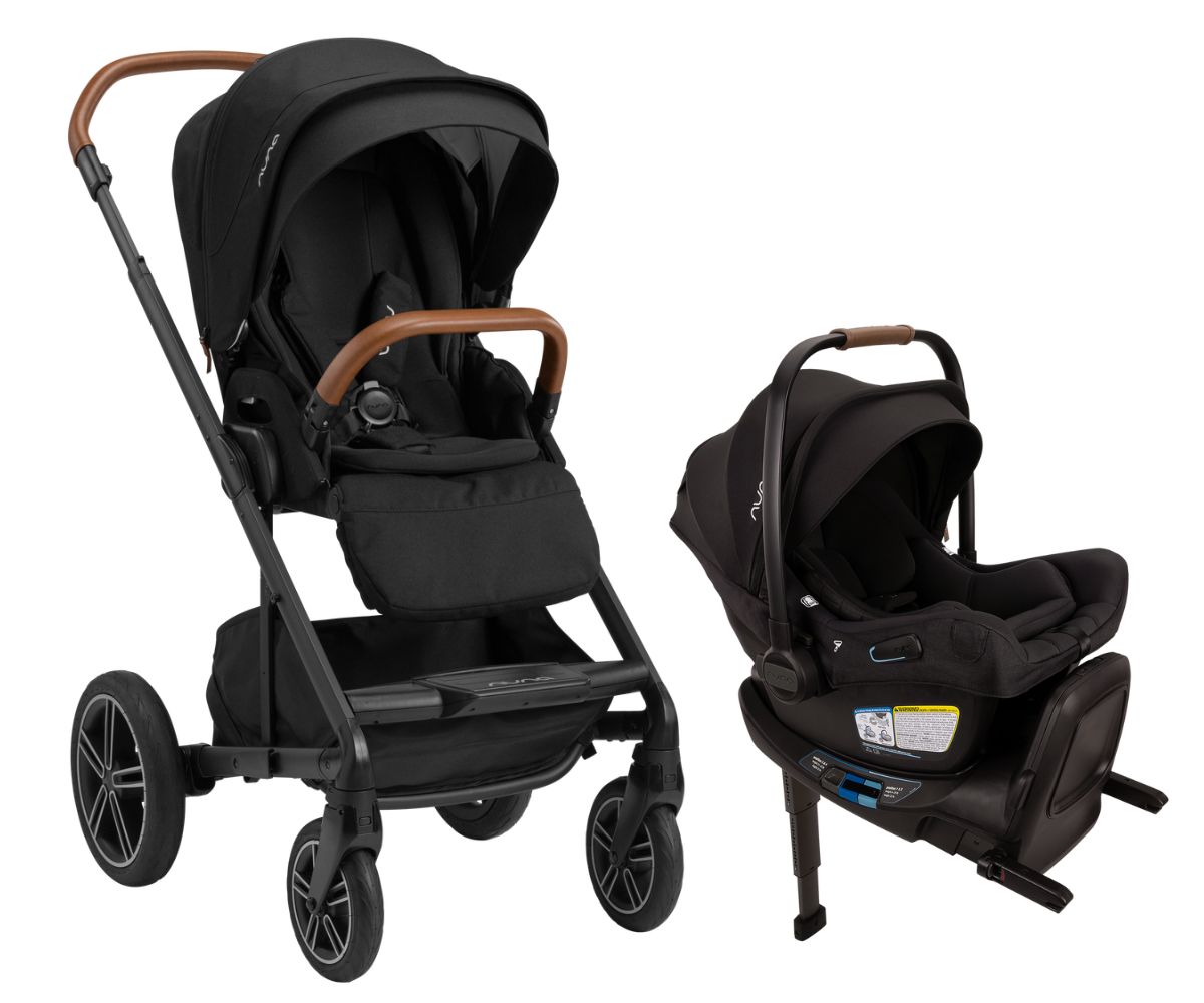 Nuna MIXX Next with Magnetic Buckle + PIPA Aire RX Travel System Bundle - Caviar