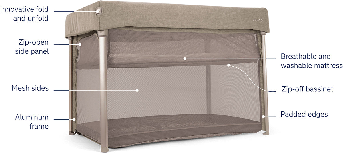 Nuna PAAL Travel Cot + Playard - Cedar