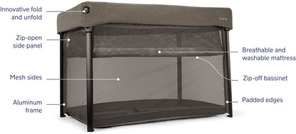 Nuna PAAL Travel Cot + Playard - Granite