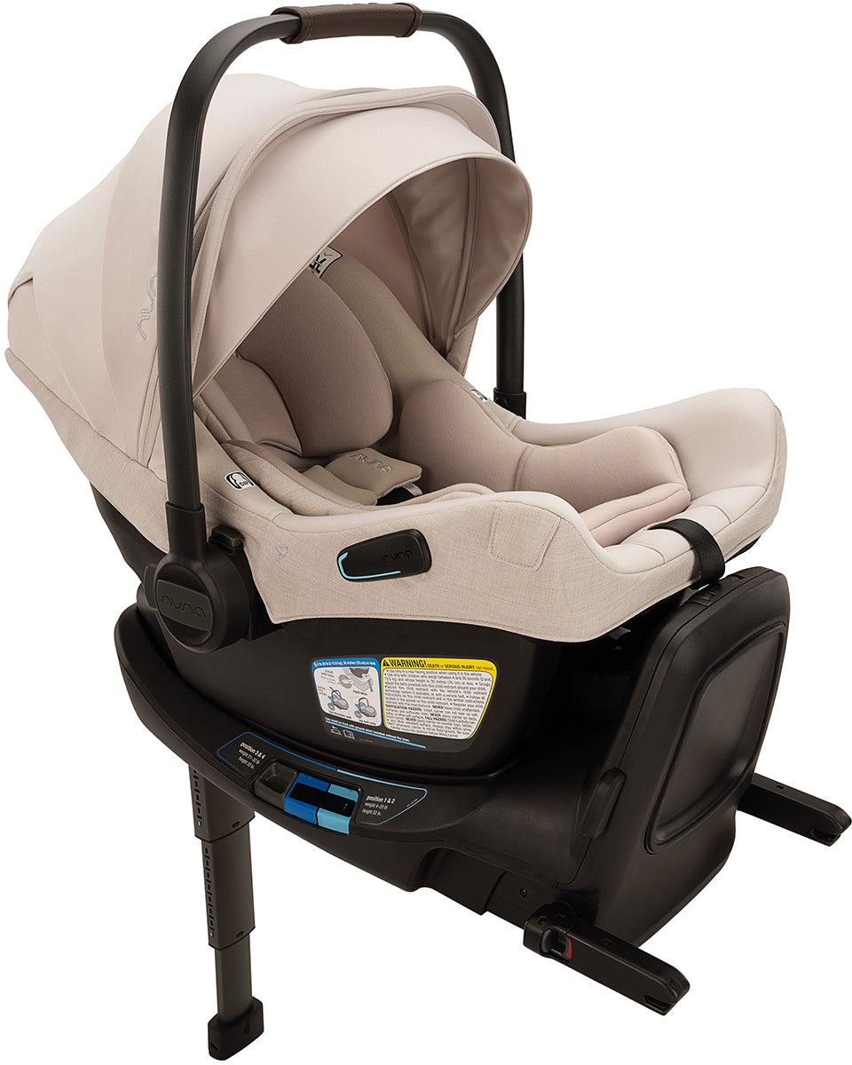 Nuna PIPA Aire RX Infant Car Seat + PIPA RELX Base with Load Leg - Biscotti