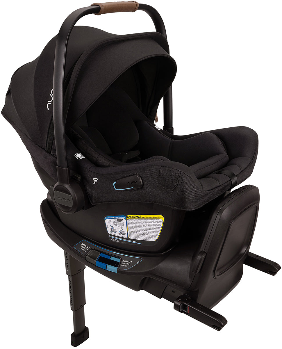 Nuna PIPA Aire RX Infant Car Seat + PIPA RELX Base with Load Leg - Caviar