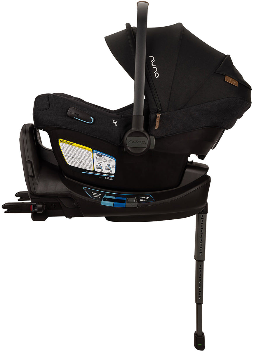 Nuna PIPA Aire RX Infant Car Seat + PIPA RELX Base with Load Leg - Caviar