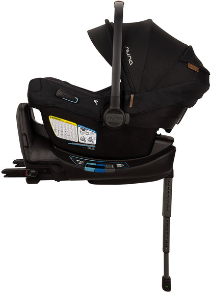 Nuna PIPA Aire RX Infant Car Seat + PIPA RELX Base with Load Leg - Caviar