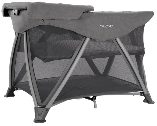 Nuna SENA Aire Playard with Zip-Off Bassinet + Changer (One Box) - Granite