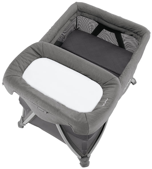 Nuna SENA Aire Playard with Zip-Off Bassinet + Changer (One Box) - Granite