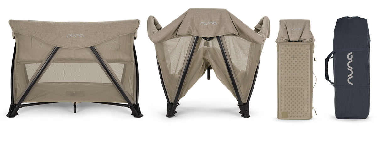 Nuna SENA Aire Playard with Zip-Off Bassinet - Hazelwood