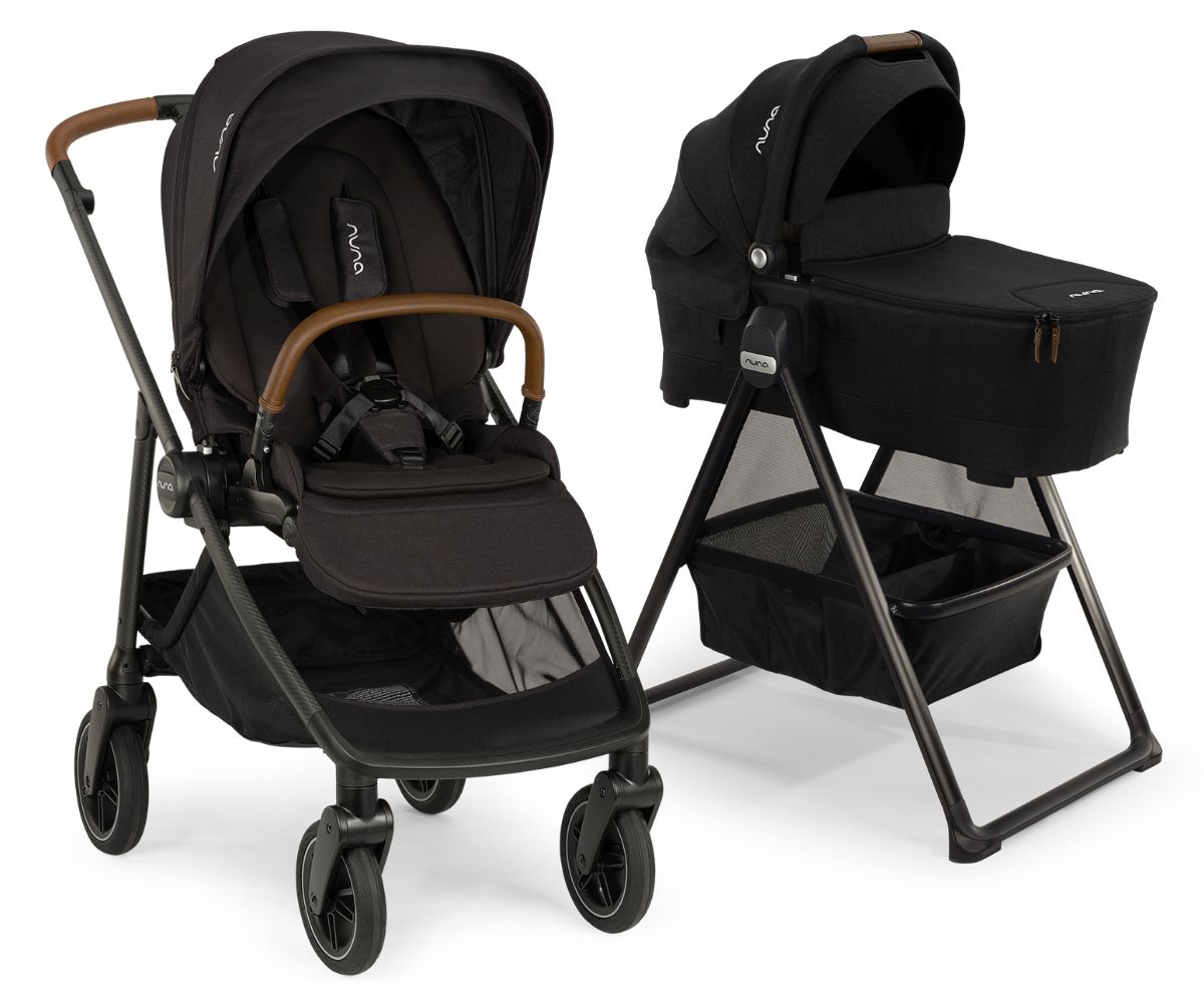 Nuna SWIV Stroller + LYTL Bassinet Bundle - Caviar / Caviar