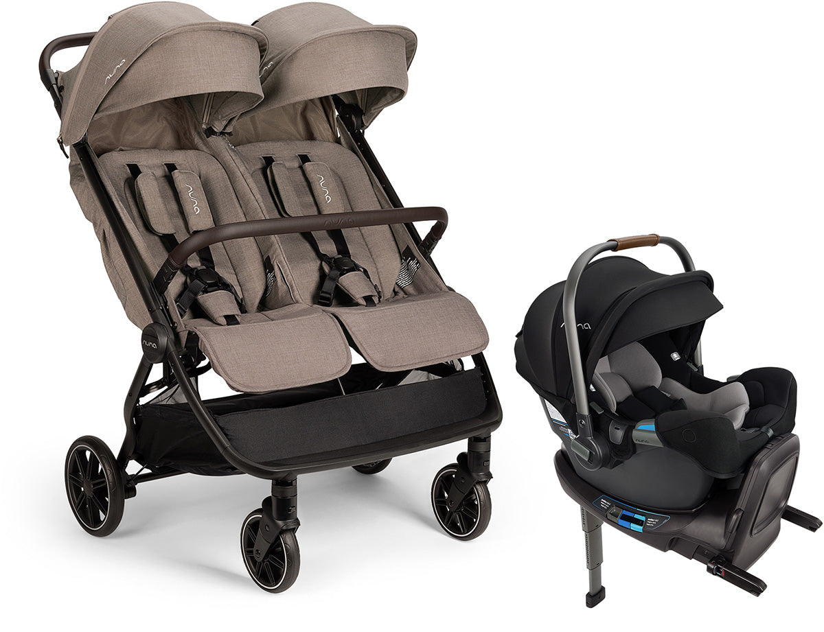 Nuna TRVL dubl + PIPA RX Travel System Bundle - Cedar / Caviar