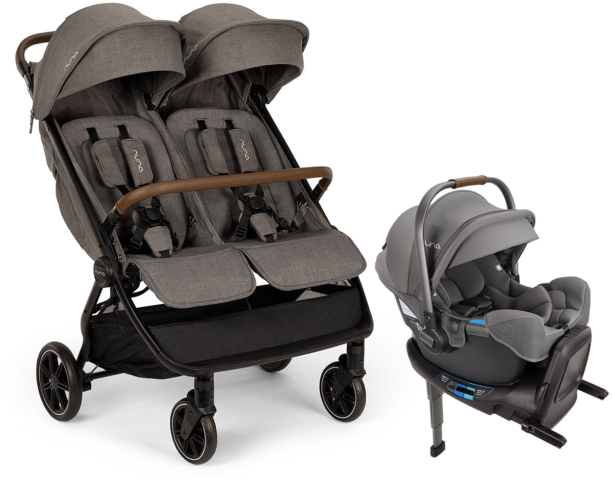 Nuna TRVL dubl + PIPA RX Travel System Bundle - Granite / Granite