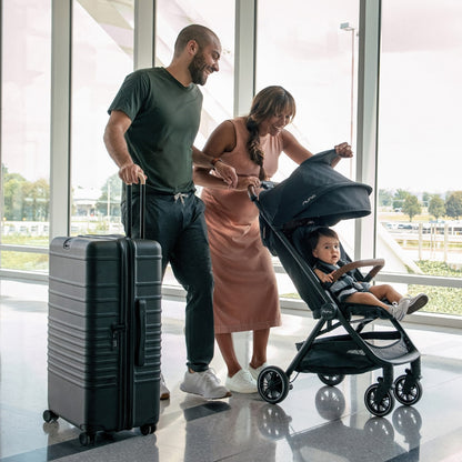 Nuna TRVL Self-Folding Compact Stroller - Caviar