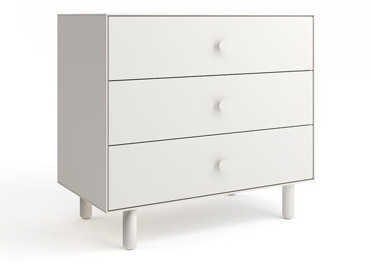 Oeuf 3 Drawer Dresser - Fawn - White