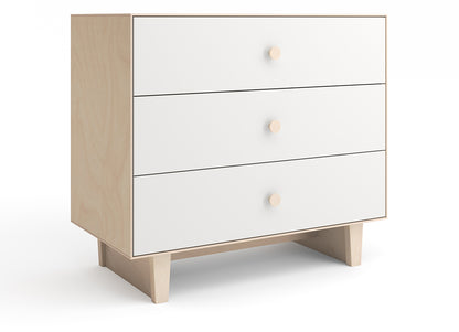 Oeuf 3 Drawer Dresser - Rhea - White/Birch