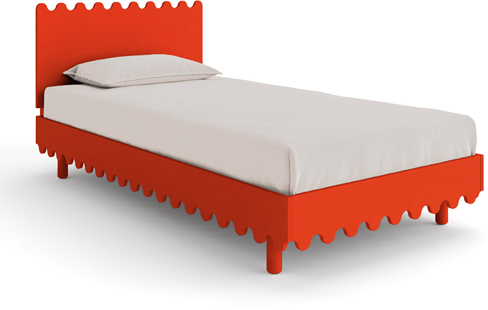 Oeuf Moss Twin Bed - Red - Tomato