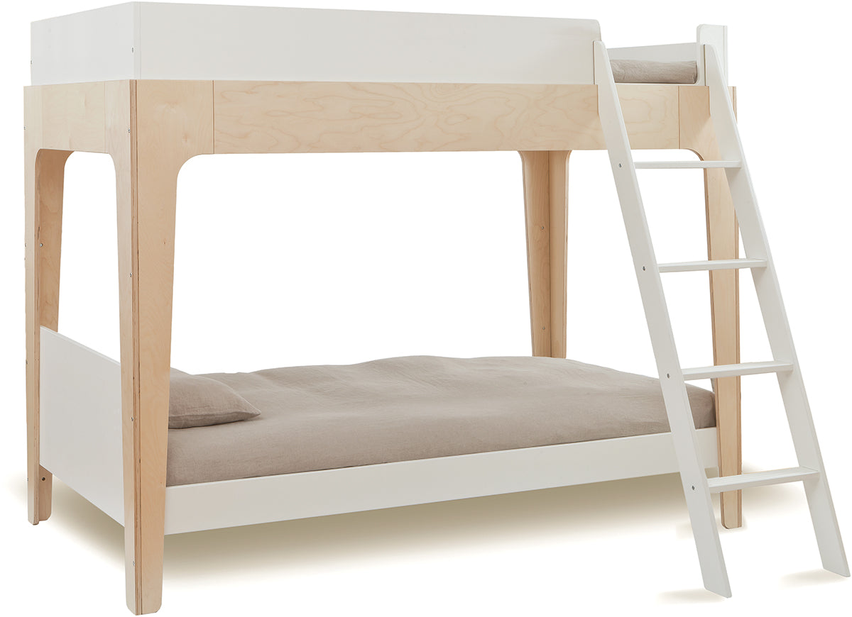 Oeuf Perch Bunk Bed - Twin Size - White/Birch