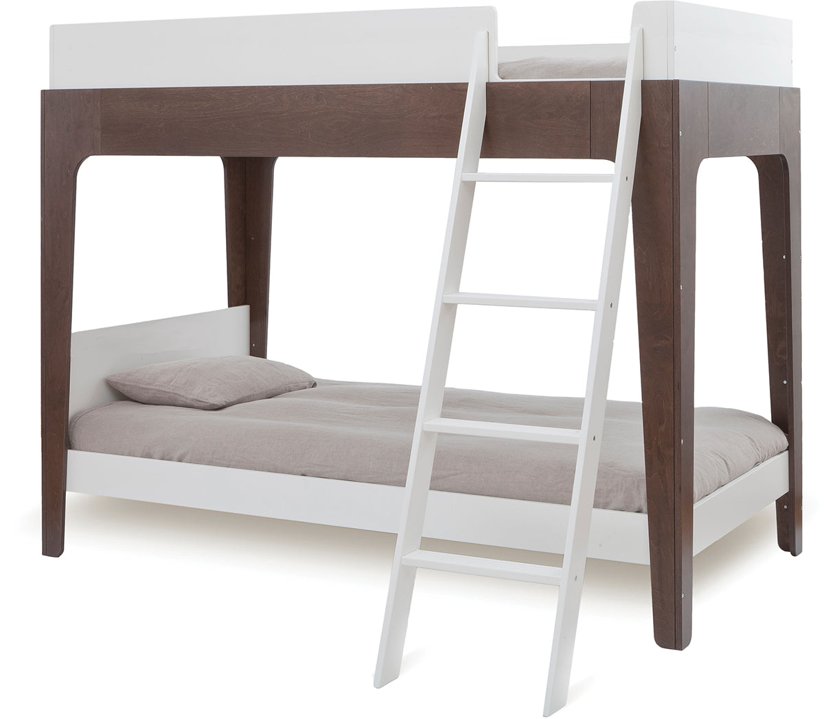 Oeuf Perch Bunk Bed - Twin Size - White/Walnut