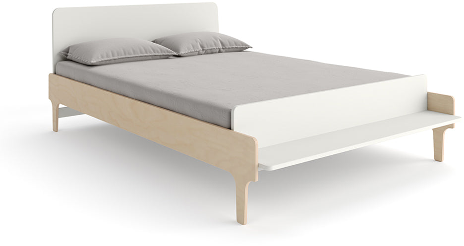 Oeuf River Full Bed - White/Birch