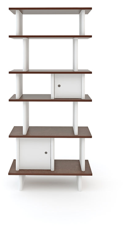 Oeuf Vertical Mini Library - White/Walnut