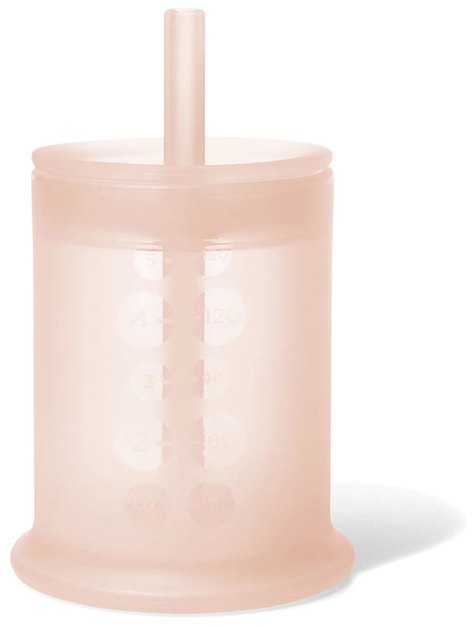 Olababy Training Cup with Lid + Straw - Coral