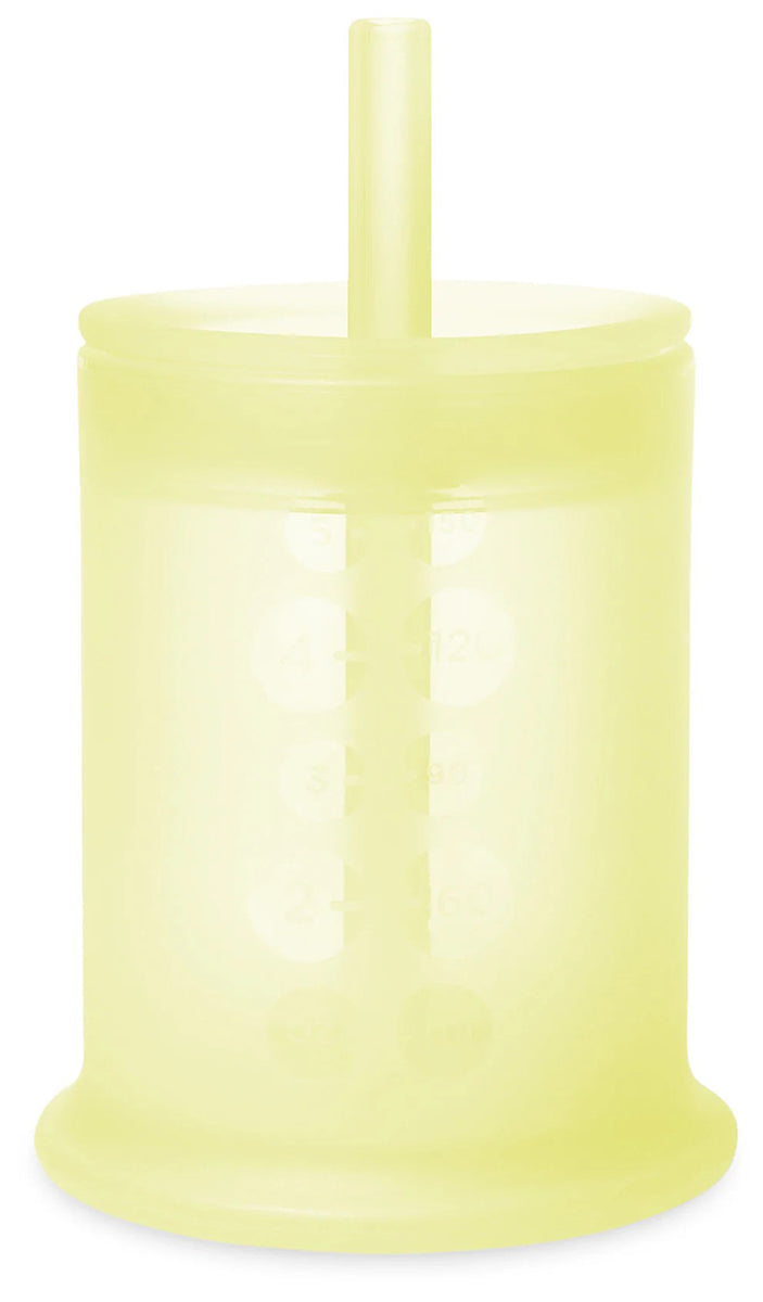 Olababy Training Cup with Lid + Straw - Lemon