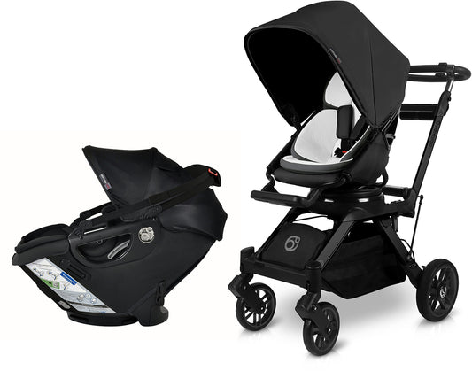 Orbit Baby Stroll & Ride Travel System with G5+ Infant Car Seat - Black / Black