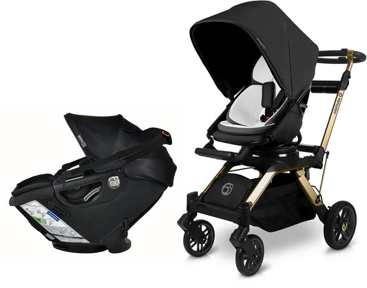 Orbit Baby Stroll & Ride Travel System with G5+ Infant Car Seat - Gold / Black