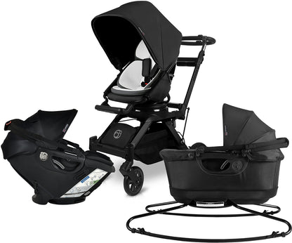 Orbit Baby Stroll, Sleep & Ride Travel System with G5+ Infant Car Seat - Black / Black