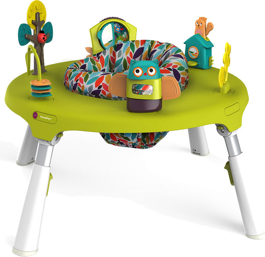 Oribel PortaPlay 4-in-1 Foldable Activity Center - Turn, Bounce, Play, Transform - Forest Friends