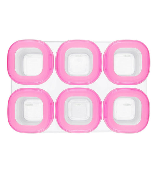 OXO Tot Baby Blocks Freezer Storage Containers, 2 oz - Pink