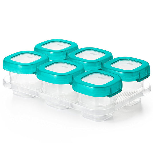 OXO Tot Baby Blocks Freezer Storage Containers, 2 Oz - Teal