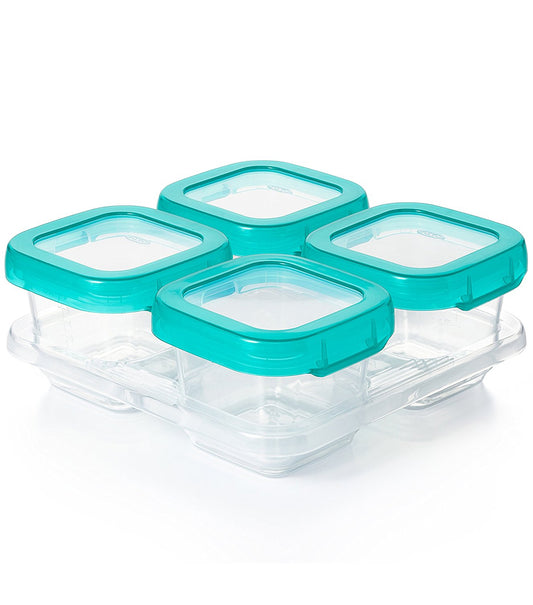 OXO Tot Baby Blocks Freezer Storage Containers, 6 Oz - Teal