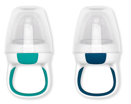 OXO Tot Silicone Self-Feeder 2 Pack - Teal / Navy