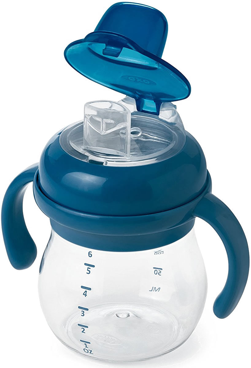 OXO Tot Transitions Soft Spout Sippy Cup Set, 6 oz - Navy