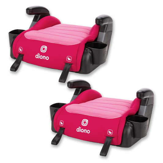 Diono Connect3 RXT Backless Booster Car Seat (Latch), 2 Pack - Pink Cotton Candy