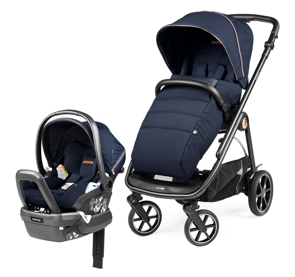 Peg Perego Veloce + Primo Viaggio 4-35 Lounge Travel System Bundle - Blue Shine