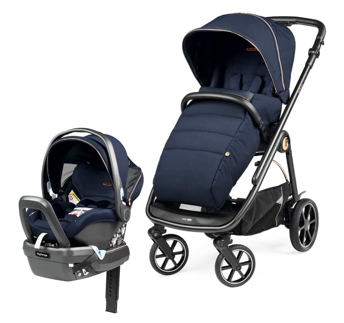 Peg Perego Veloce + Primo Viaggio 4-35 Nido Travel System Bundle - Blue Shine