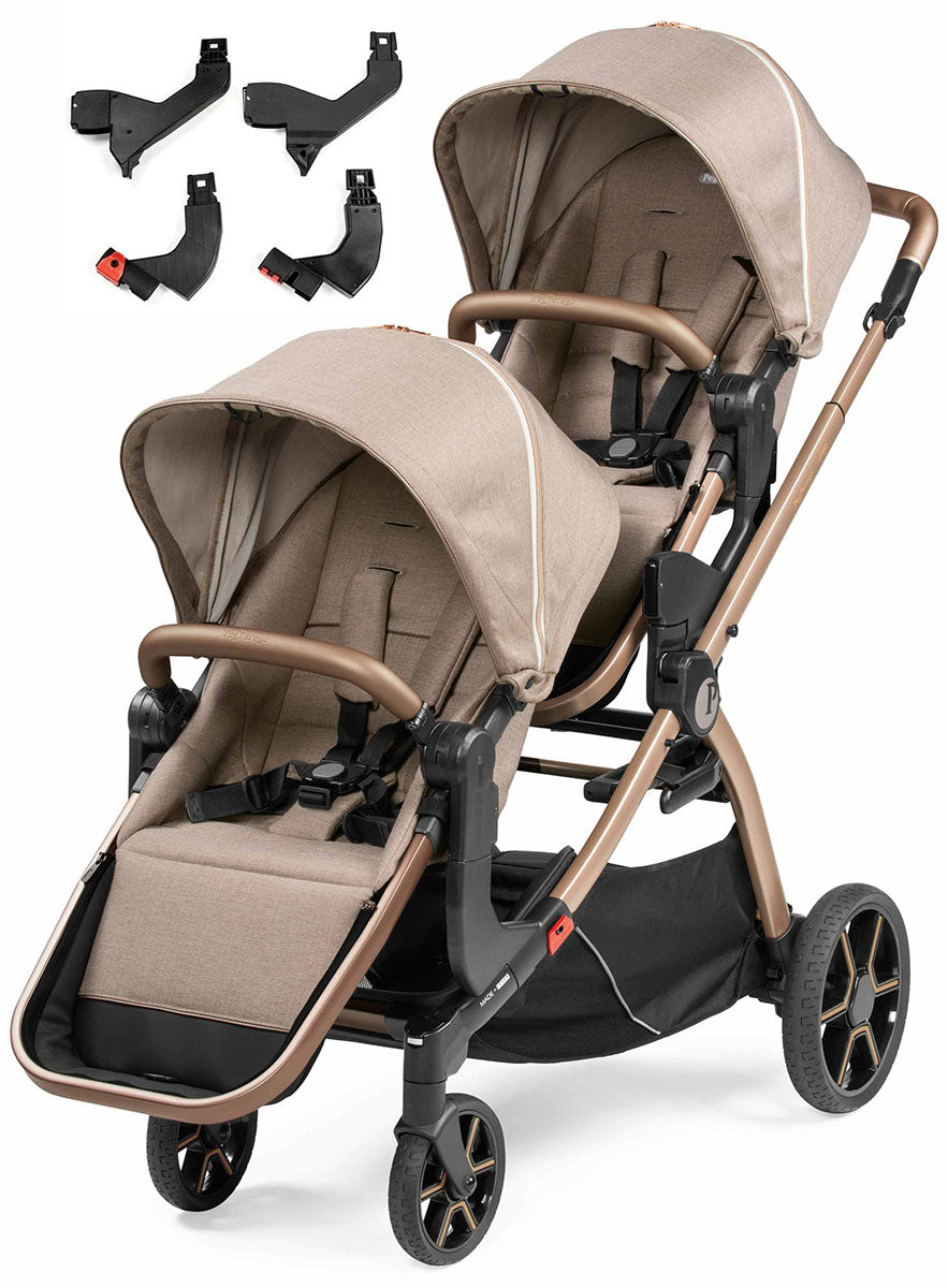 Peg Perego YPSI Double Stroller Bundle - Mon Amour