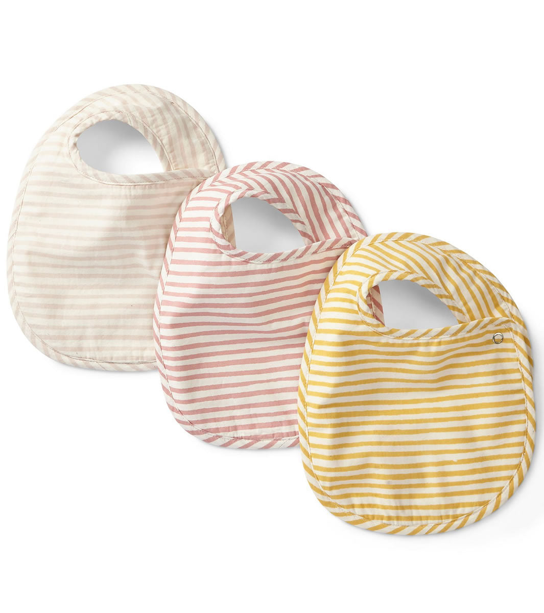 Petit Pehr Bib, Set of 3 - Stripes Away Petal