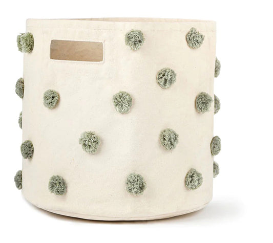 Petit Pehr Pom Pom Basket - Bin - Sage