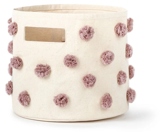 Petit Pehr Pom Pom Basket - Pint - Mauve