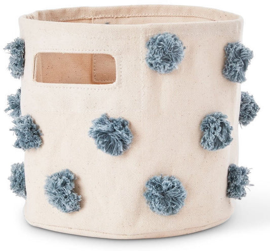 Petit Pehr Pom Pom Mini Storage Basket - Deep Sea